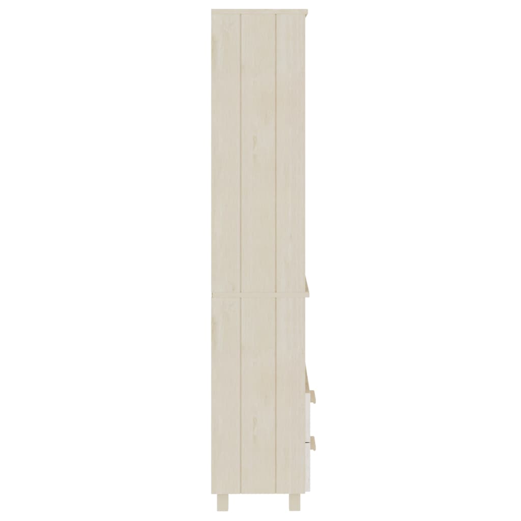 Hoge kast 60x35x180 cm massief grenenhout honingbruin - Griffin Retail
