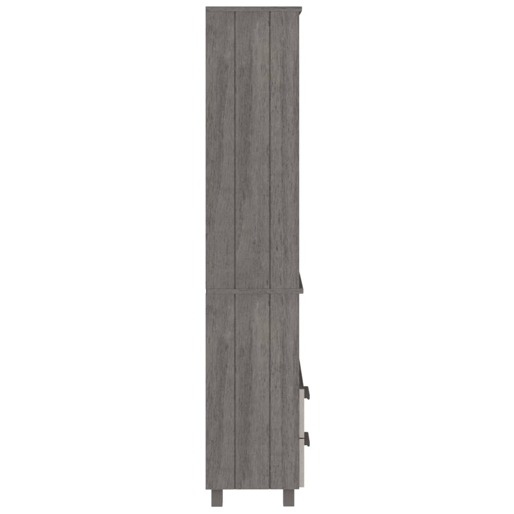 Hoge kast 60x35x180 cm massief grenenhout lichtgrijs - Griffin Retail