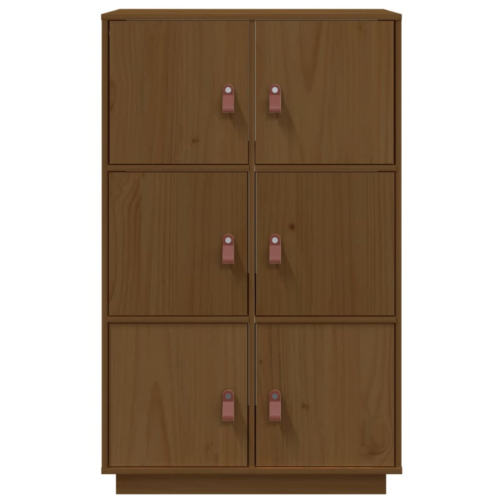 Hoge kast 67x40x108,5 cm massief grenenhout honingbruin - Griffin Retail