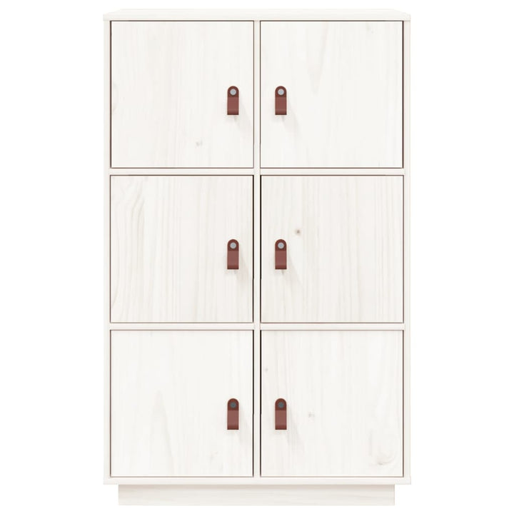 Hoge kast 67x40x108,5 cm massief grenenhout wit - Griffin Retail