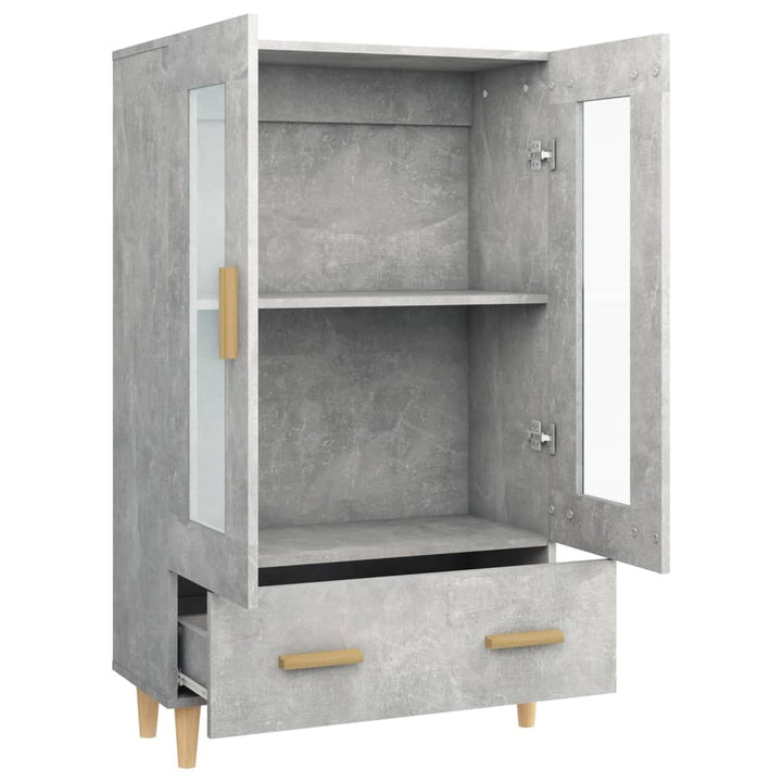 Hoge kast 70x31x115 cm bewerkt hout betongrijs - Griffin Retail