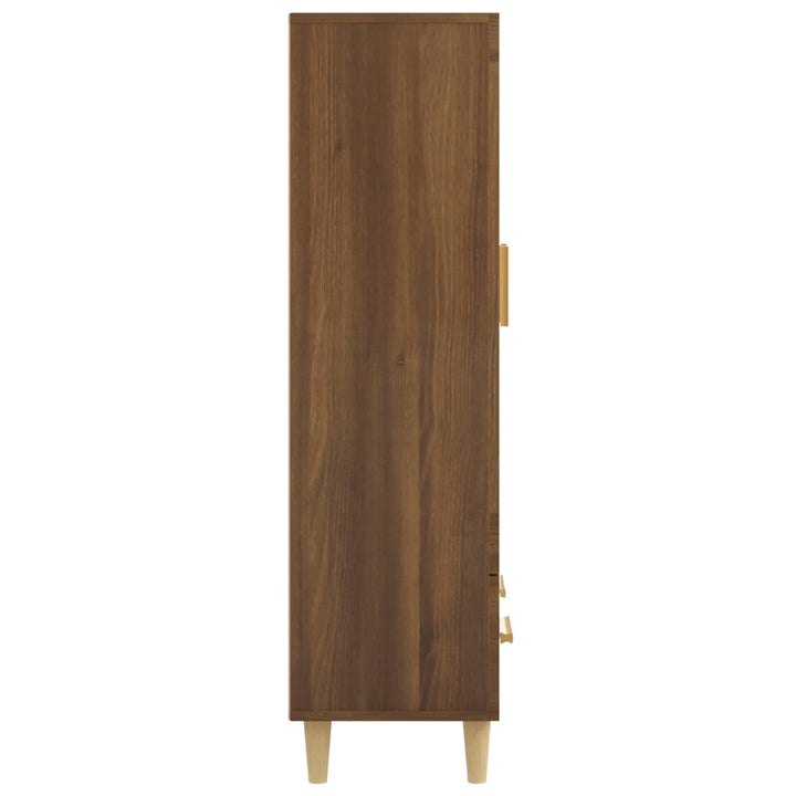 Hoge kast 70x31x115 cm bewerkt hout bruineikenkleurig - Griffin Retail