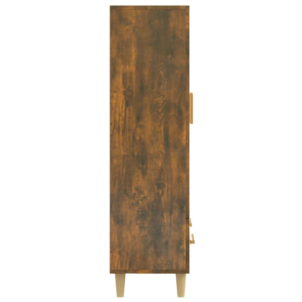 Hoge kast 70x31x115 cm bewerkt hout gerookt eikenkleurig - Griffin Retail