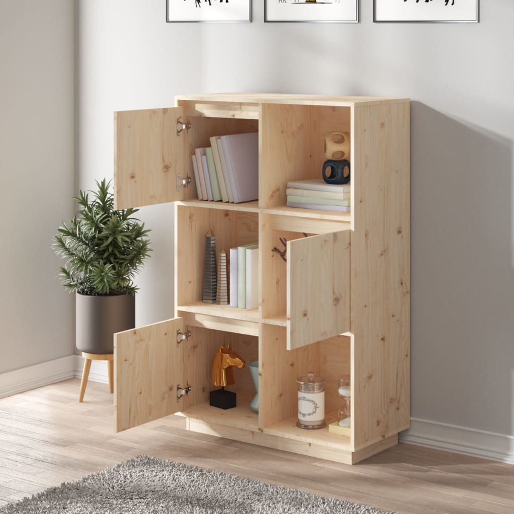 Hoge kast 74x35x117 cm massief grenenhout - Griffin Retail