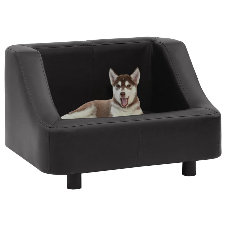 Hondenbank 67x52x40 cm kunstleer zwart - Griffin Retail