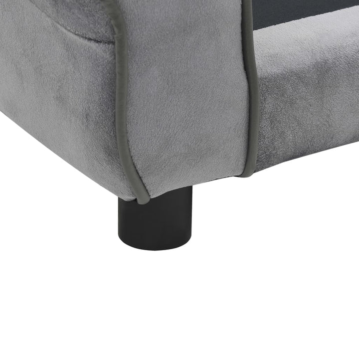 Hondenbank 72x45x30 cm pluche grijs - Griffin Retail