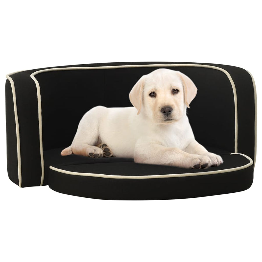 Hondenbank inklapbaar 76x71x30 cm linnen zwart - Griffin Retail