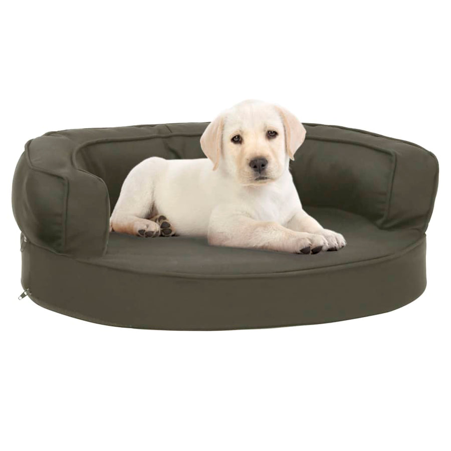 Hondenbed ergonomisch linnen-look 60x42 cm donkergrijs - Griffin Retail