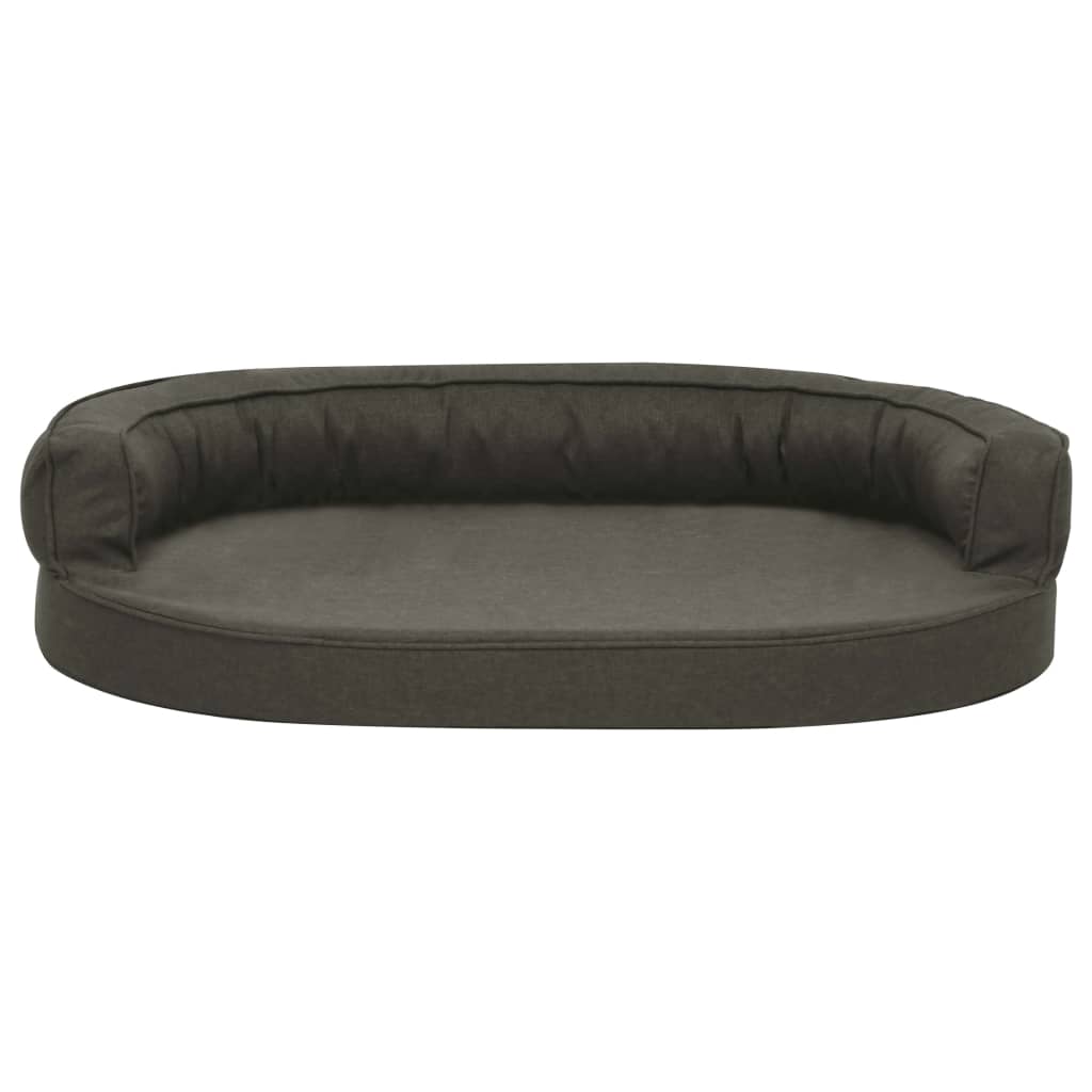 Hondenbed ergonomisch linnen-look 75x53 cm donkergrijs - Griffin Retail