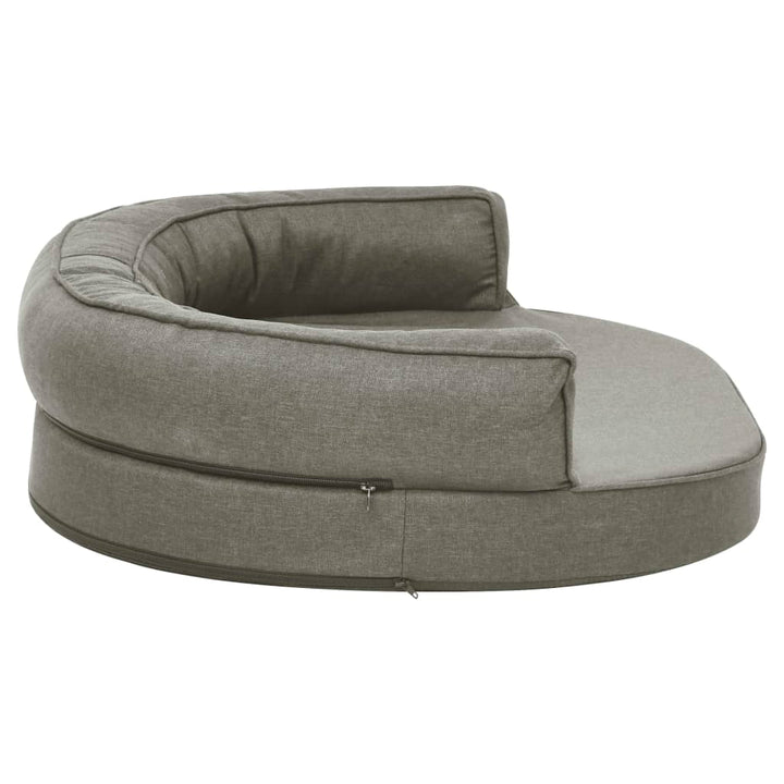 Hondenbed ergonomisch linnen-look 75x53 cm grijs - Griffin Retail