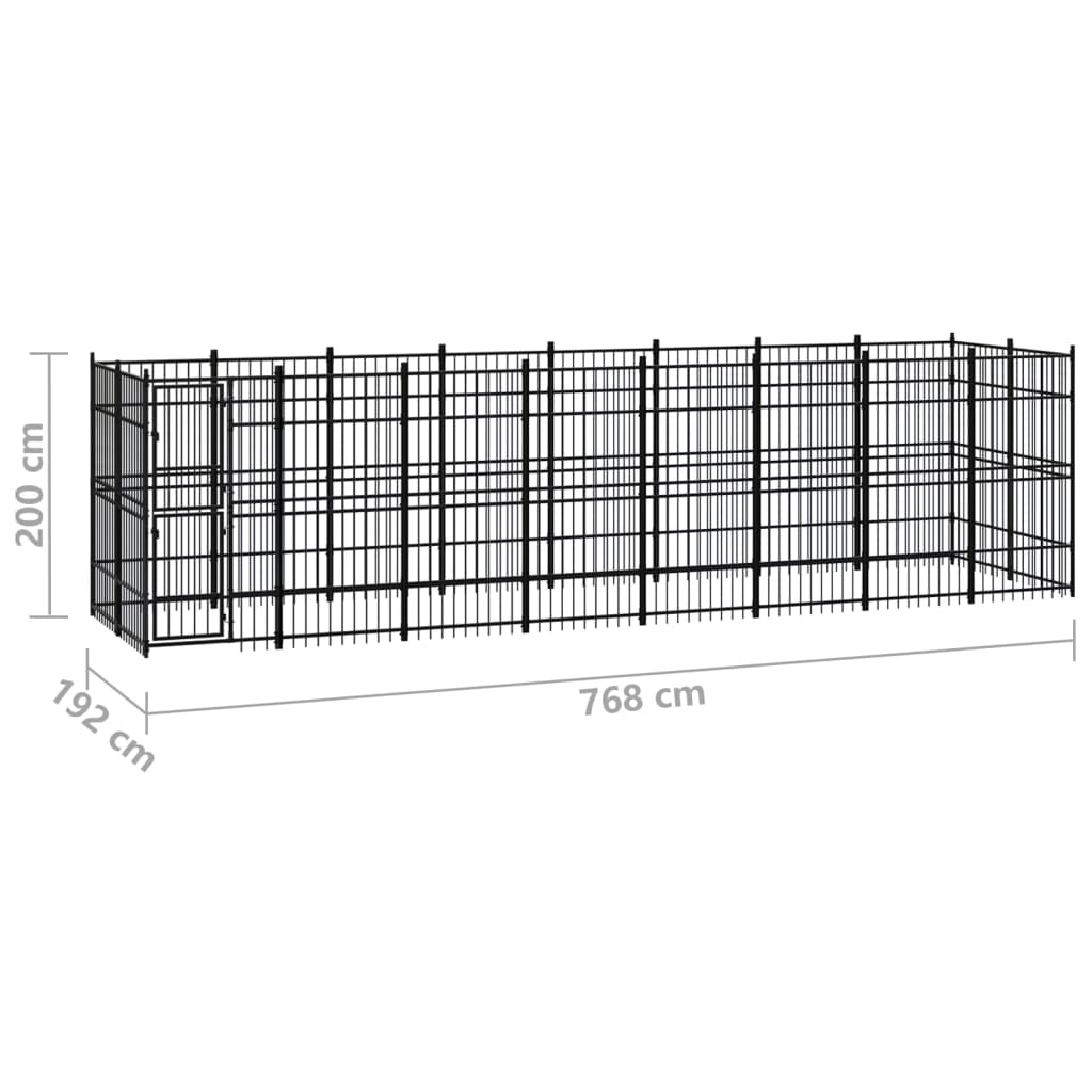 Hondenkennel 14,75 m² staal - Griffin Retail