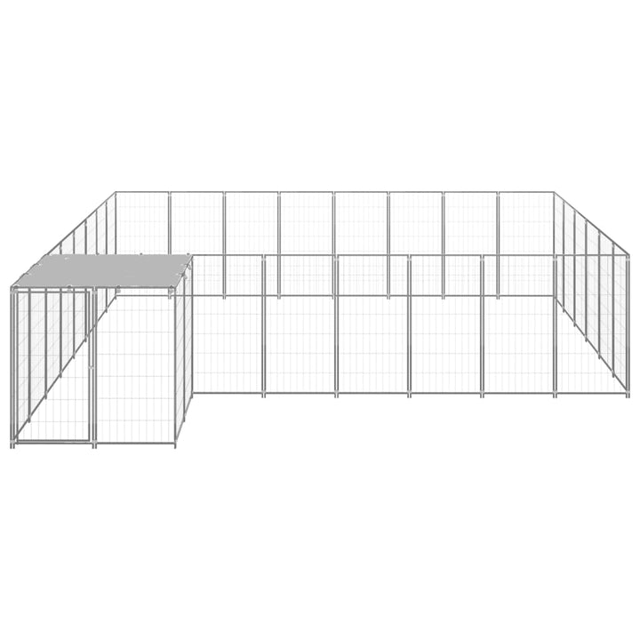 Hondenkennel 15,73 m² staal zilverkleurig - Griffin Retail