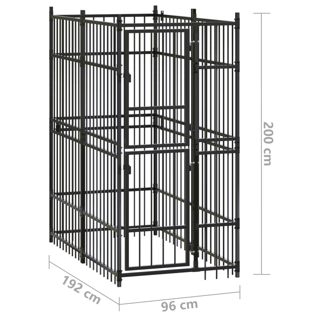 Hondenkennel 1,84 m² staal - Griffin Retail