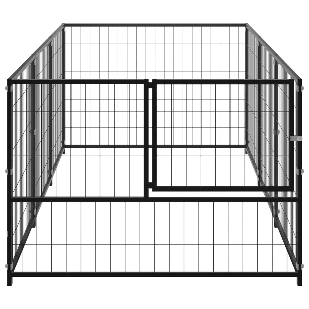 Hondenkennel 3 m² staal zwart - Griffin Retail