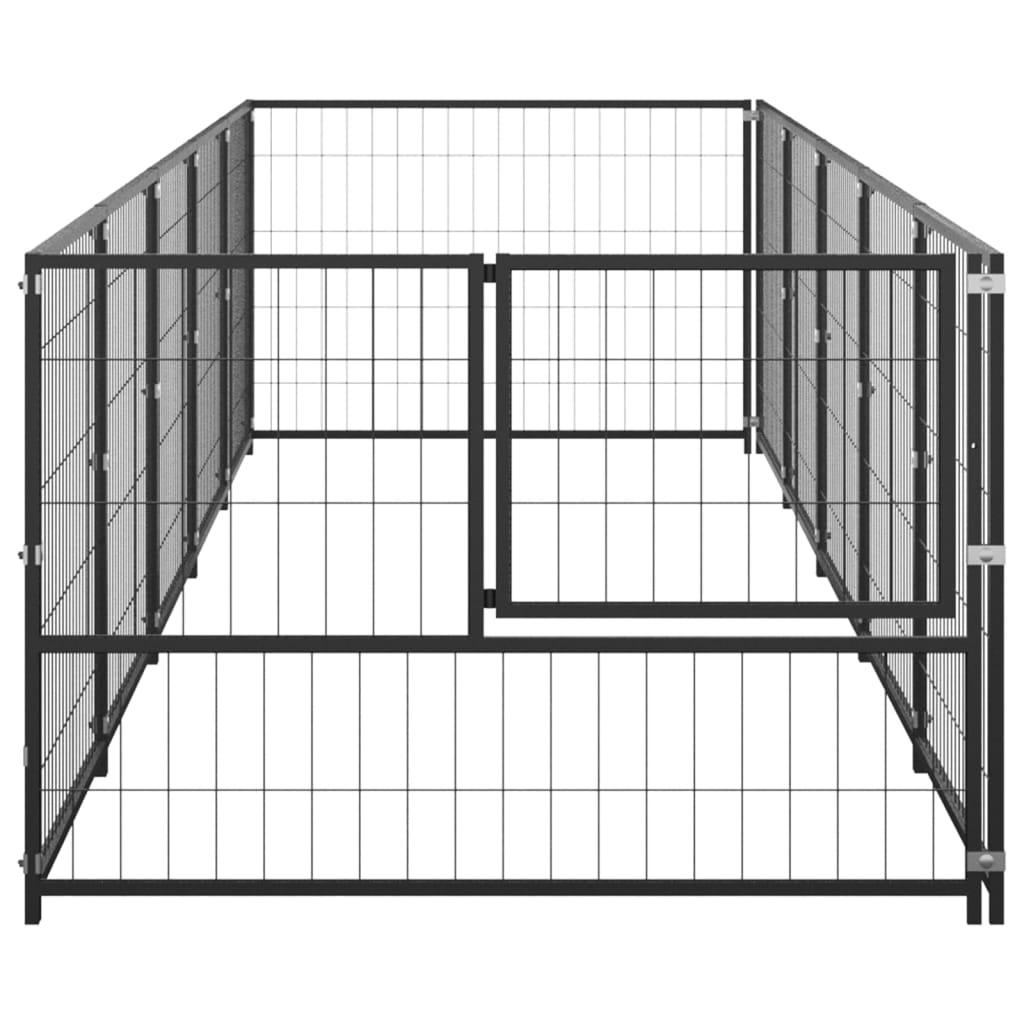 Hondenkennel 5 m² staal zwart - Griffin Retail