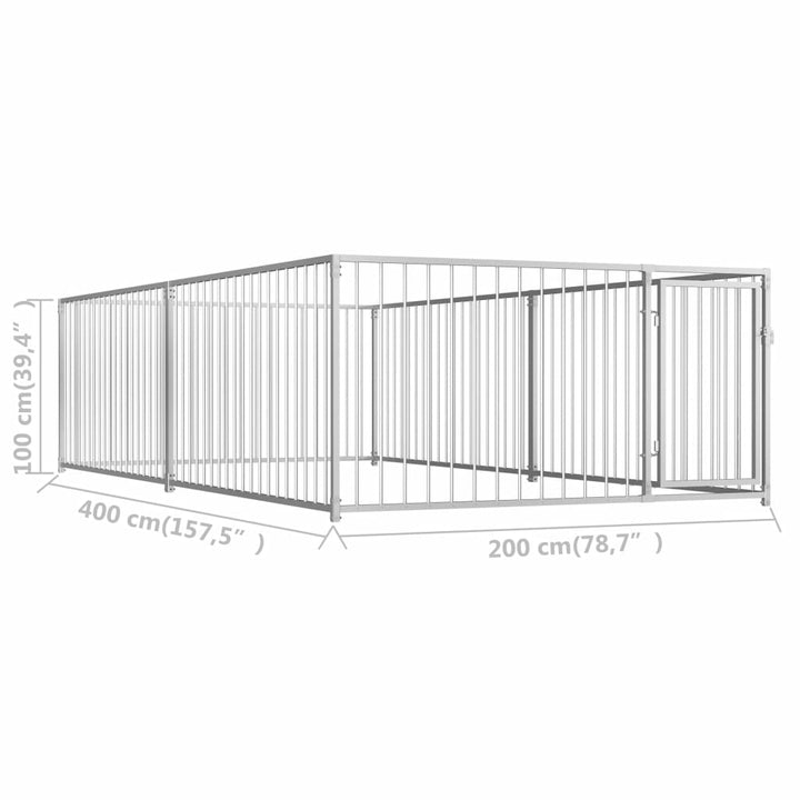 Hondenkennel voor buiten 200x400x100 cm - Griffin Retail