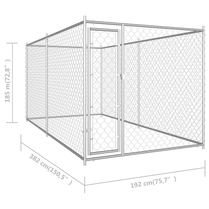 Hondenkennel voor buiten 382x192x185 cm - Griffin Retail