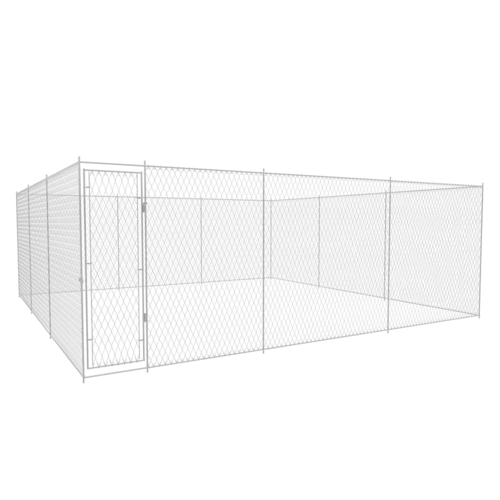 Hondenkennel voor buiten 570x570x185 cm gegalvaniseerd staal - Griffin Retail