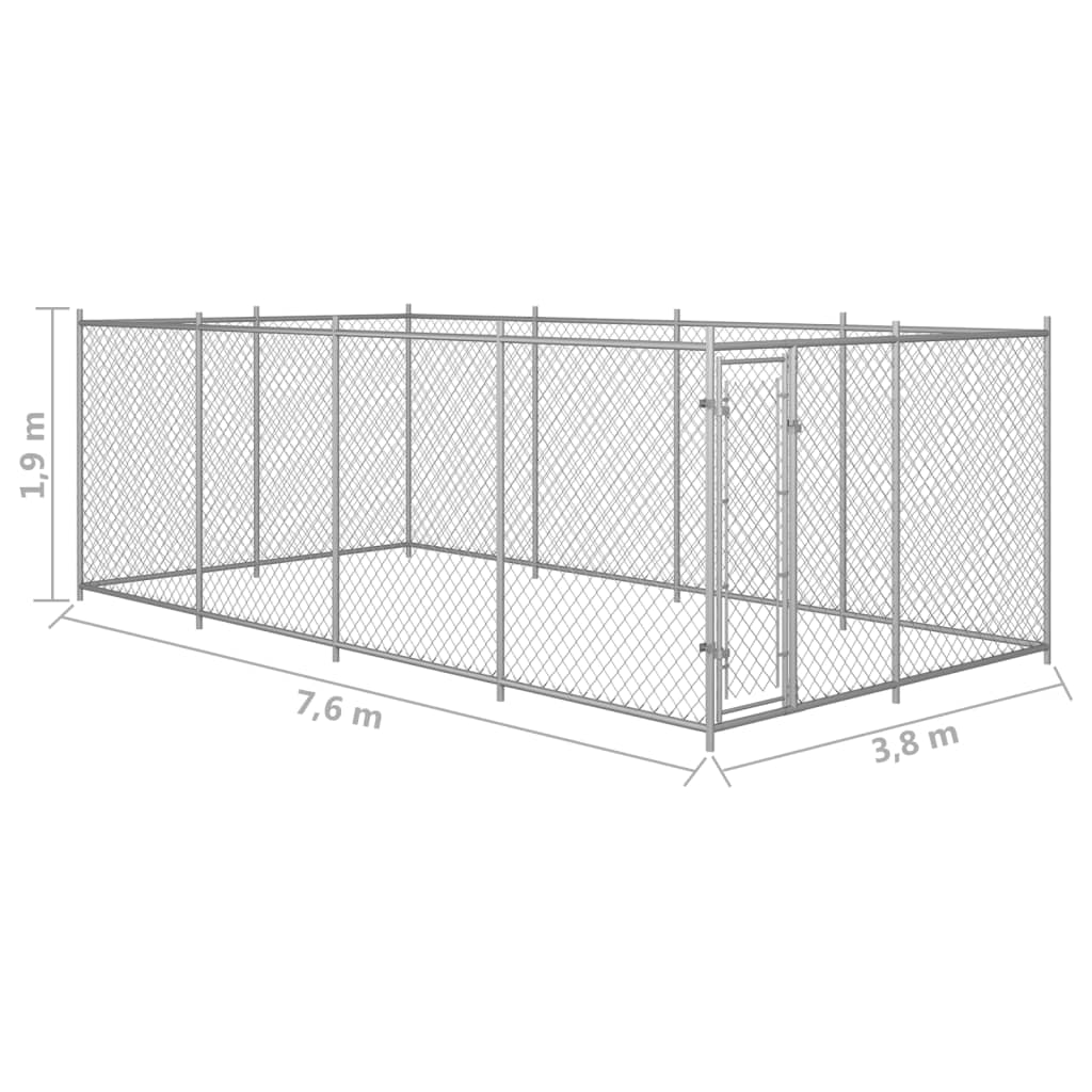 Hondenkennel voor buiten 8x4x2 m - Griffin Retail