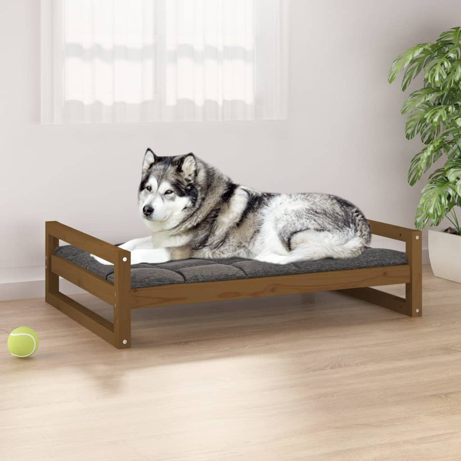 Hondenmand 105,5x75,5x28 cm massief grenenhout honingbruin - Griffin Retail