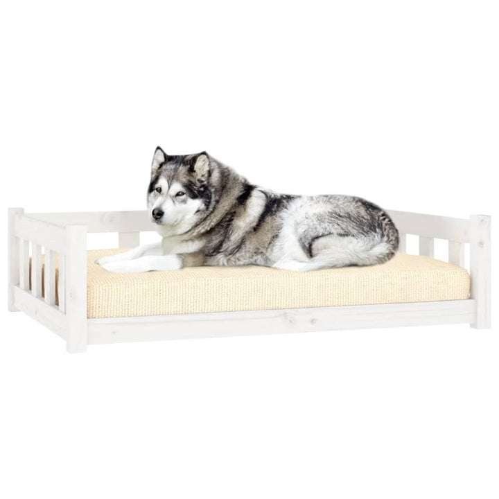 Hondenmand 105,5x75,5x28 cm massief grenenhout wit - Griffin Retail
