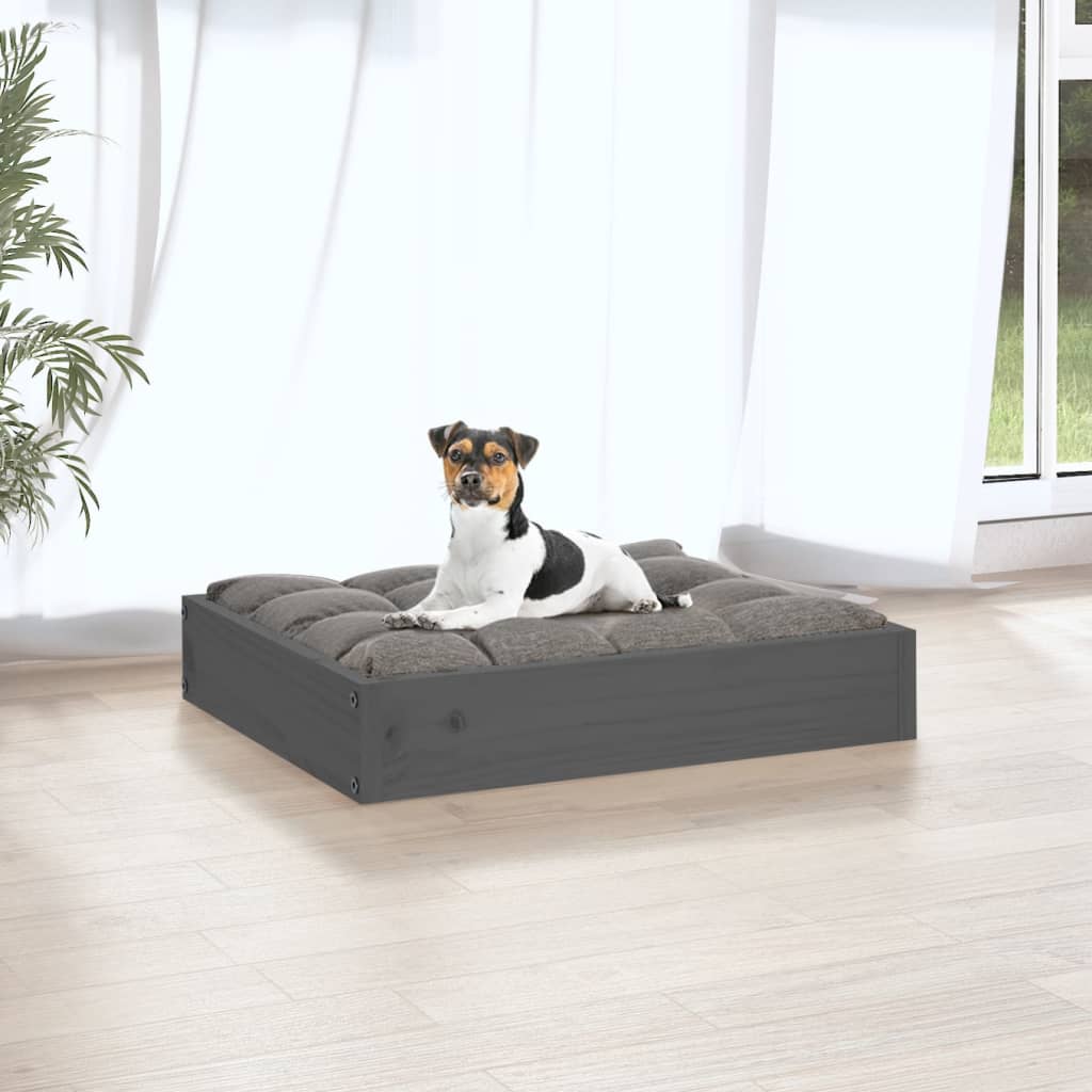 Hondenmand 51,5x44x9 cm massief grenenhout grijs - Griffin Retail