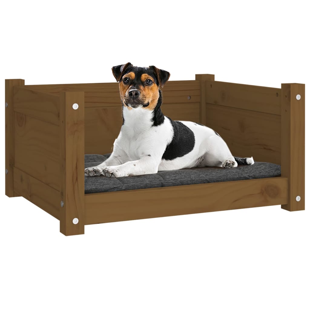 Hondenmand 55,5x45,5x28 cm massief grenenhout honingbruin - Griffin Retail