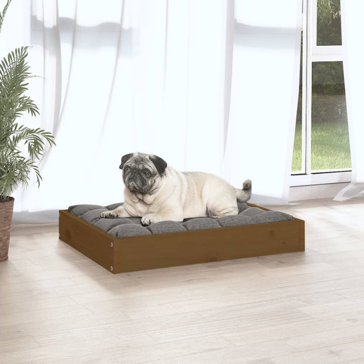 Hondenmand 61,5x49x9 cm massief grenenhout honingbruin - Griffin Retail