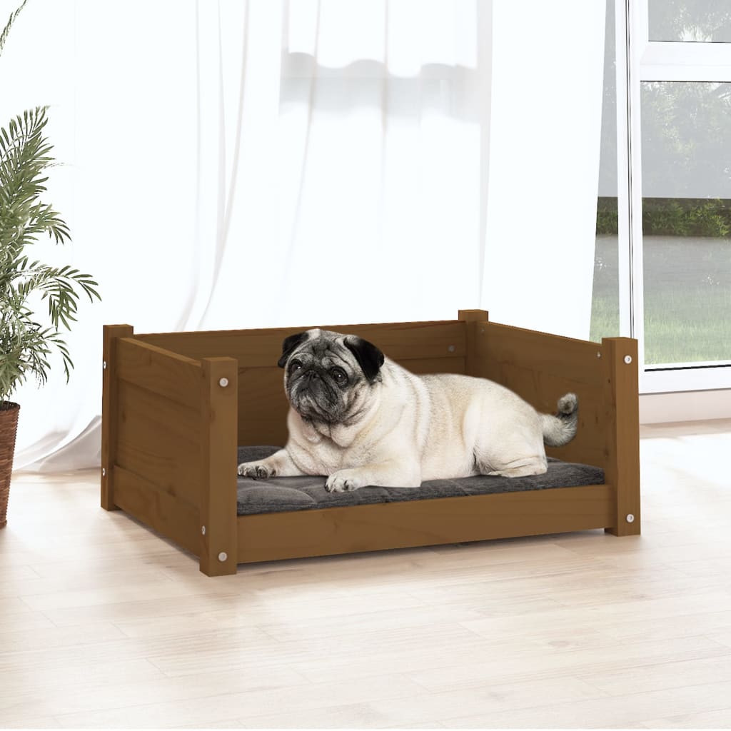 Hondenmand 65,5x50,5x28 cm massief grenenhout honingbruin - Griffin Retail
