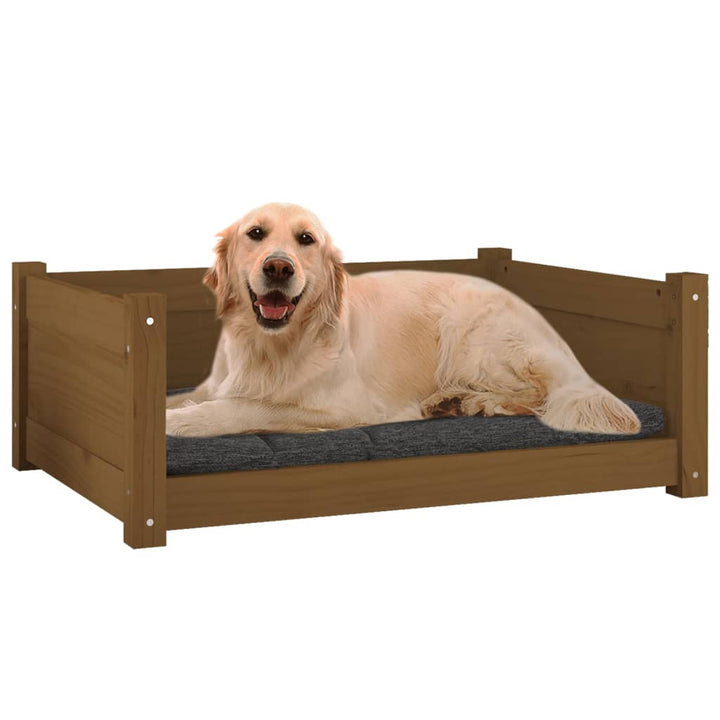 Hondenmand 75,5x55,5x28 cm massief grenenhout honingbruin - Griffin Retail