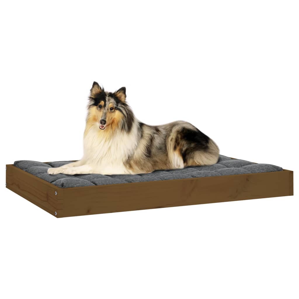 Hondenmand 91,5x64x9 cm massief grenenhout honingbruin - Griffin Retail