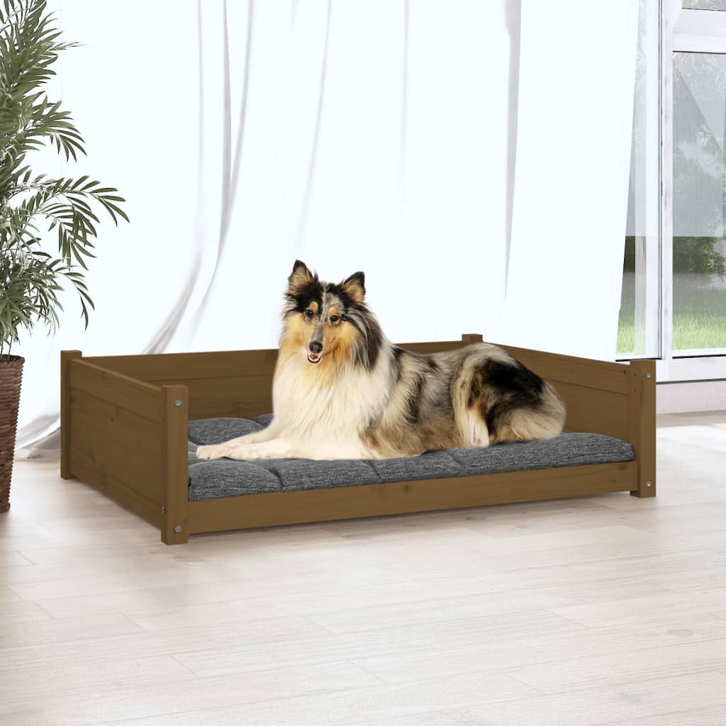 Hondenmand 95,5x65,5x28 cm massief grenenhout honingbruin - Griffin Retail