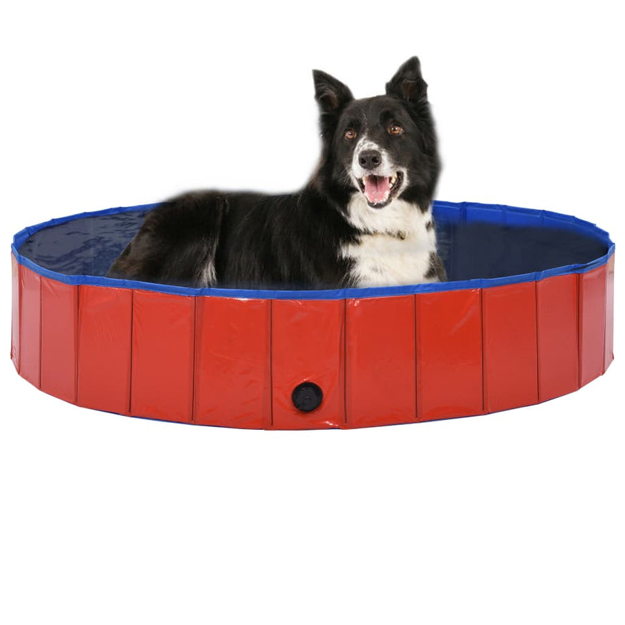 Hondenzwembad inklapbaar 160x30 cm PVC rood - Griffin Retail