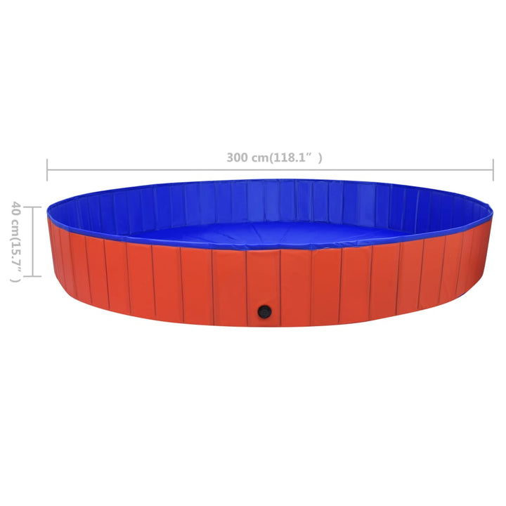 Hondenzwembad inklapbaar 300x40 cm PVC rood - Griffin Retail