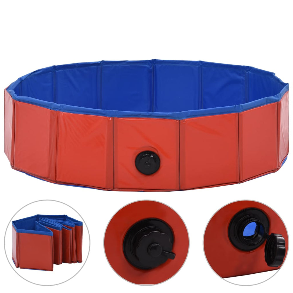 Hondenzwembad inklapbaar 80x20 cm PVC rood - Griffin Retail