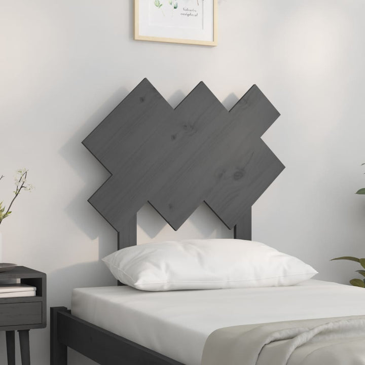 Hoofdbord 72,5x3x81 cm massief grenenhout grijs - Griffin Retail
