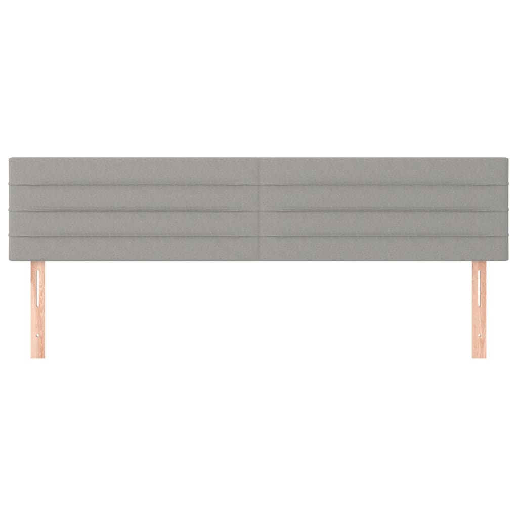 Hoofdborden 2 st 100 x 5 x 78/88 cm stof lichtgrijs - Griffin Retail