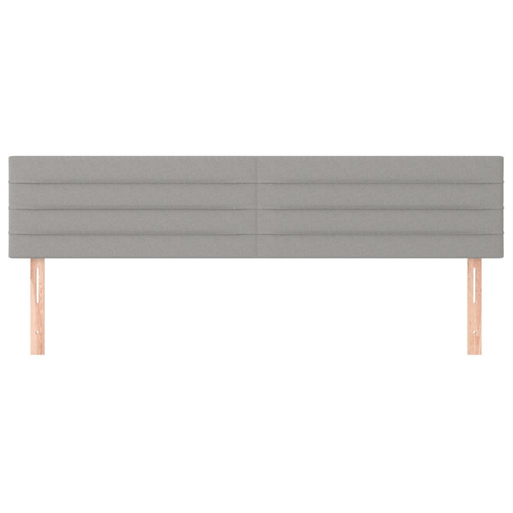 Hoofdborden 2 st 100 x 5 x 78/88 cm stof lichtgrijs - Griffin Retail