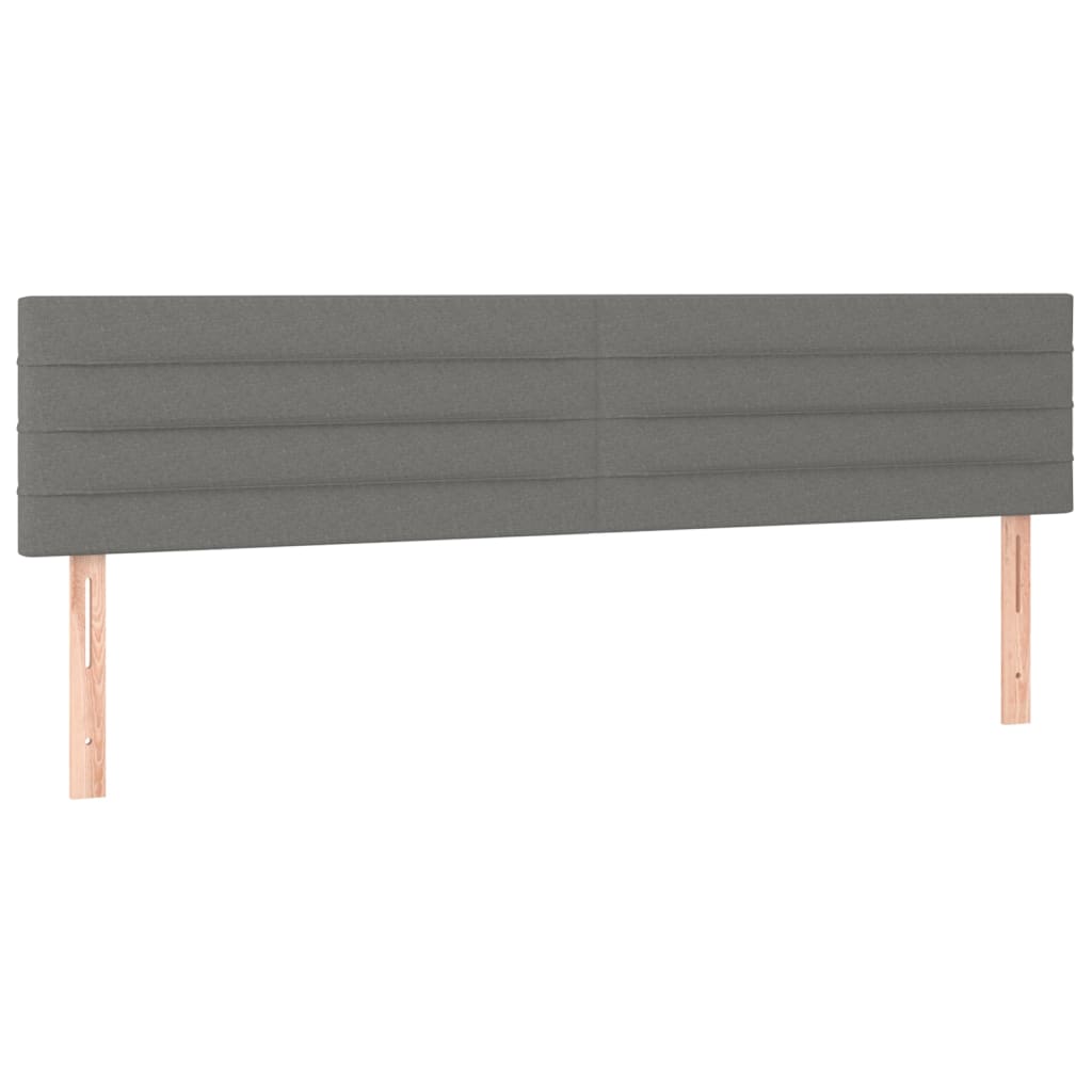 Hoofdborden 2 st 100x5x78/88 cm stof donkergrijs - Griffin Retail