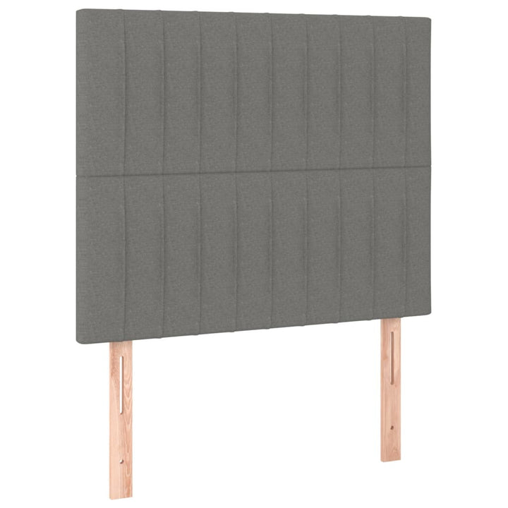 Hoofdborden 2 st 100x5x78/88 cm stof donkergrijs - Griffin Retail