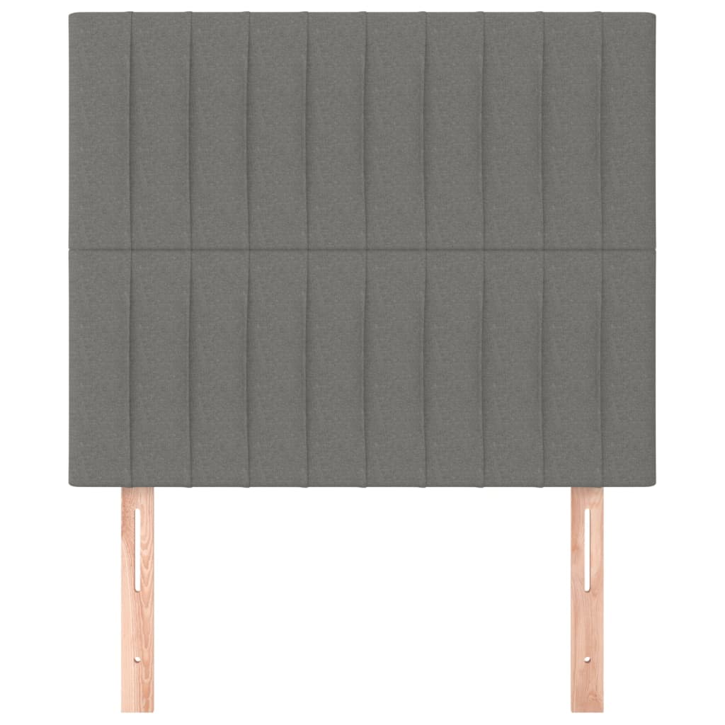 Hoofdborden 2 st 100x5x78/88 cm stof donkergrijs - Griffin Retail
