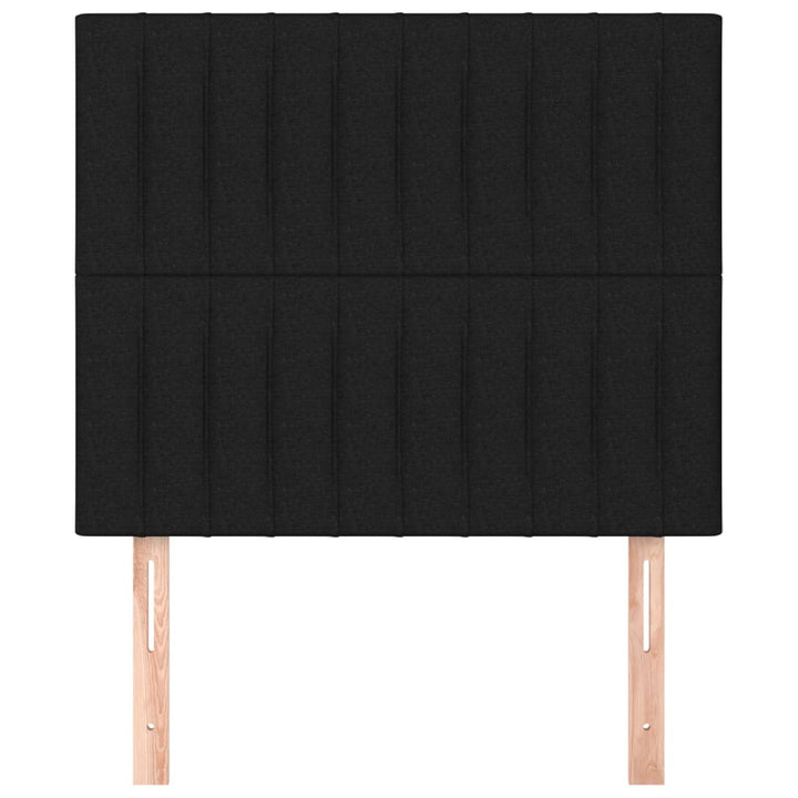 Hoofdborden 2 st 100x5x78/88 cm stof zwart - Griffin Retail