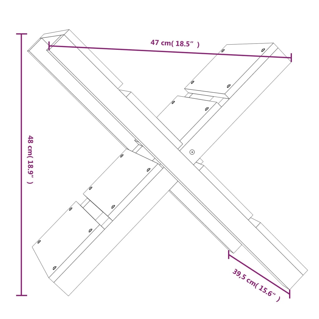 Houtblokhouder 47x39,5x48 cm massief grenenhout zwart - Griffin Retail