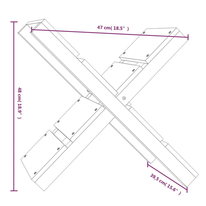 Houtblokhouder 47x39,5x48 cm massief grenenhout zwart - Griffin Retail