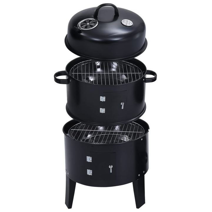 Houtskoolroker barbecue-grill 3-in-1 40x80 cm - Griffin Retail