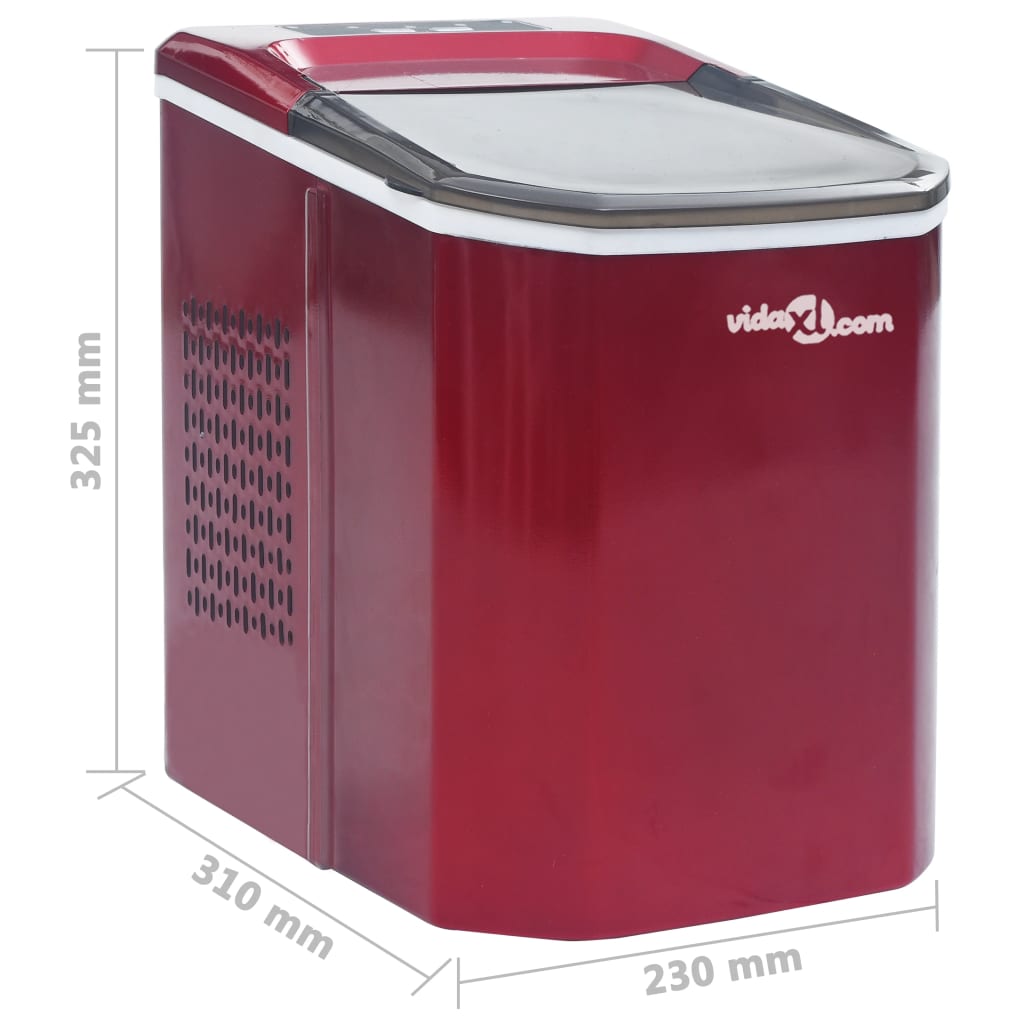 IJsblokjesmachine 1,4 L 15 kg/24 u rood - Griffin Retail