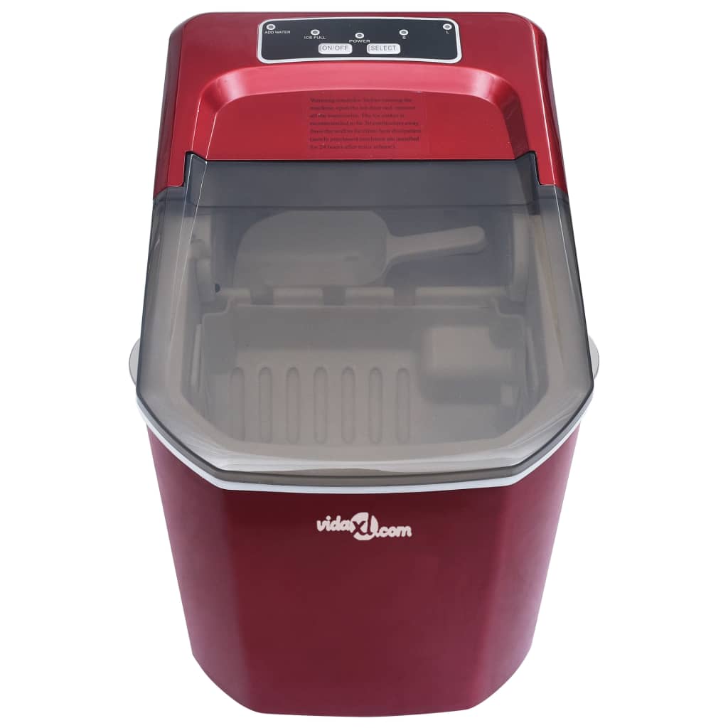 IJsblokjesmachine 1,4 L 15 kg/24 u rood - Griffin Retail