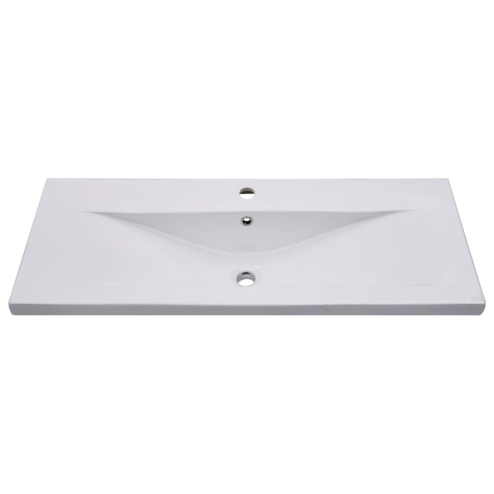 Inbouwwastafel 101x39,5x18,5 cm keramiek wit - Griffin Retail