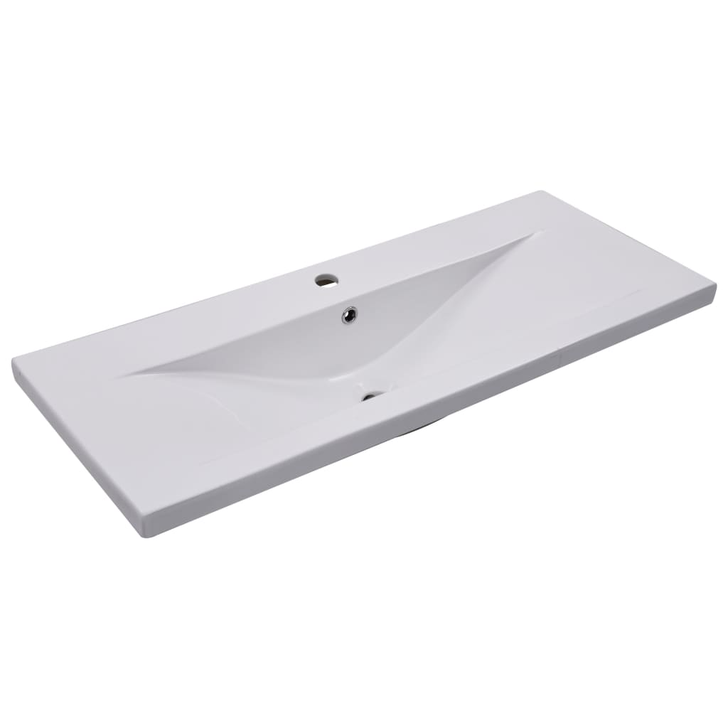 Inbouwwastafel 101x39,5x18,5 cm keramiek wit - Griffin Retail