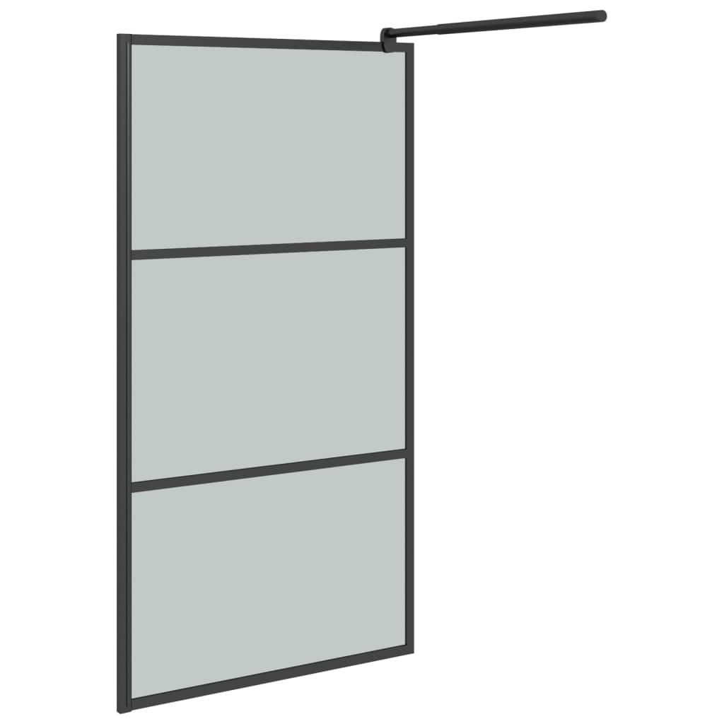 Inloopdouchewand 100x195 cm donker ESG-glas zwart - Griffin Retail